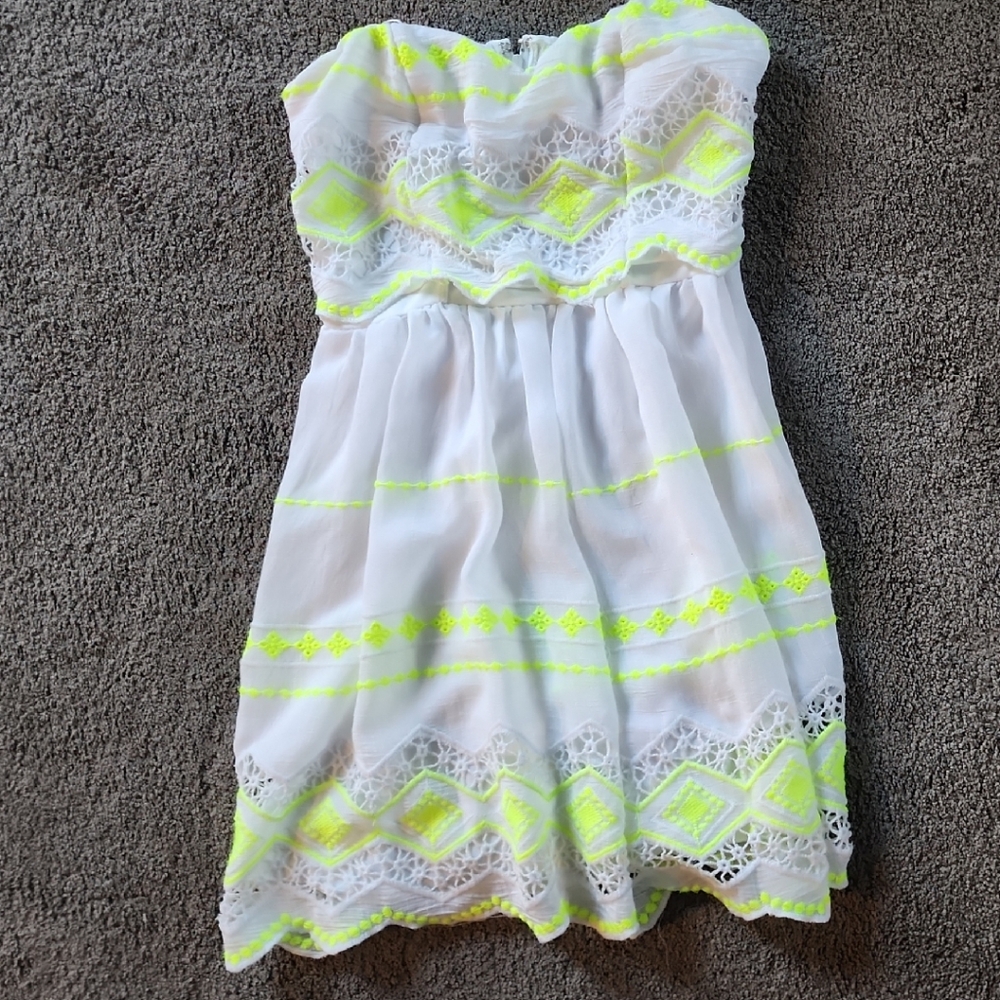 Deb Kids Junior Dress with Neon Accents